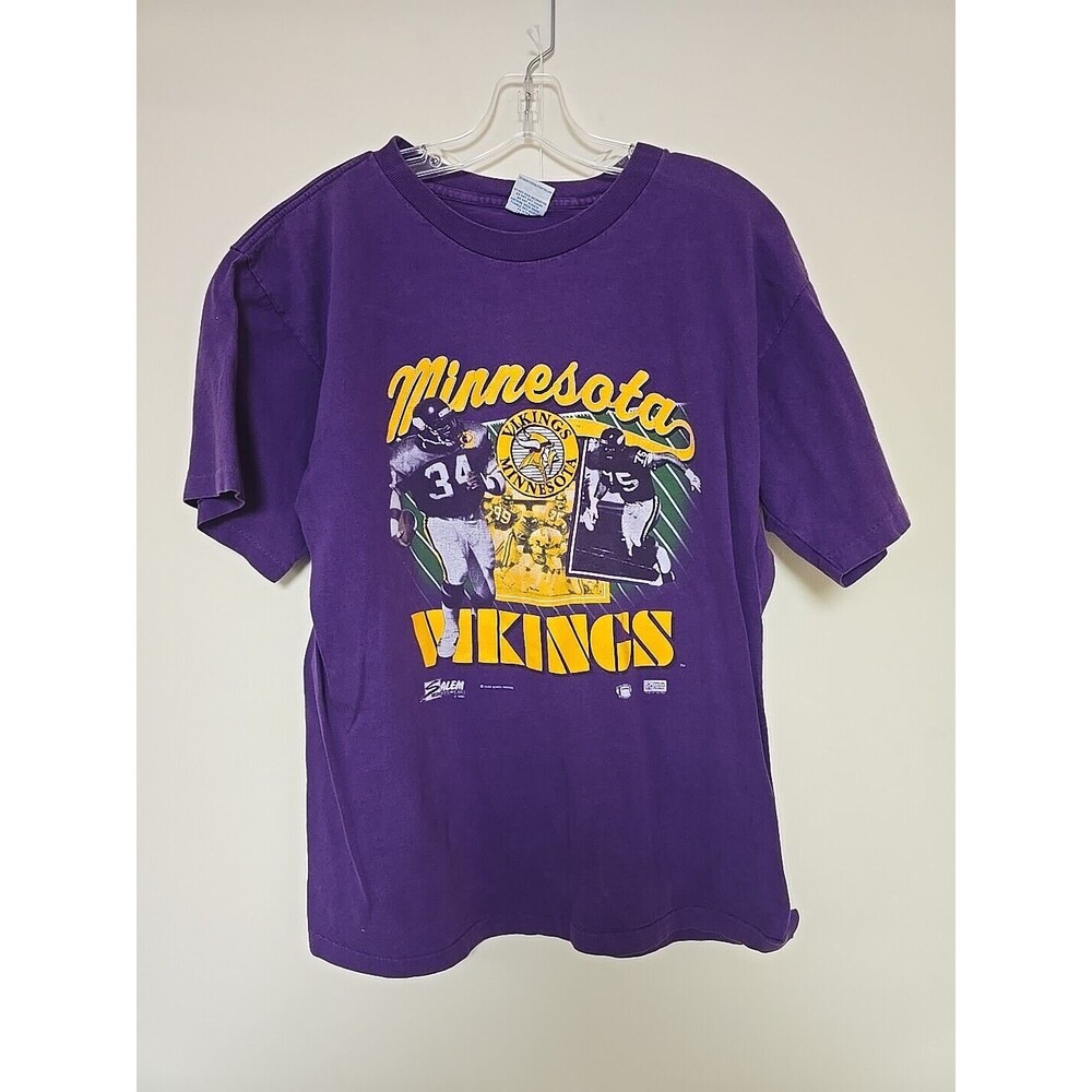 Vintage Minnesota Vikings 1990 Salem Sportswear T-shirt NFL Football Mens XL